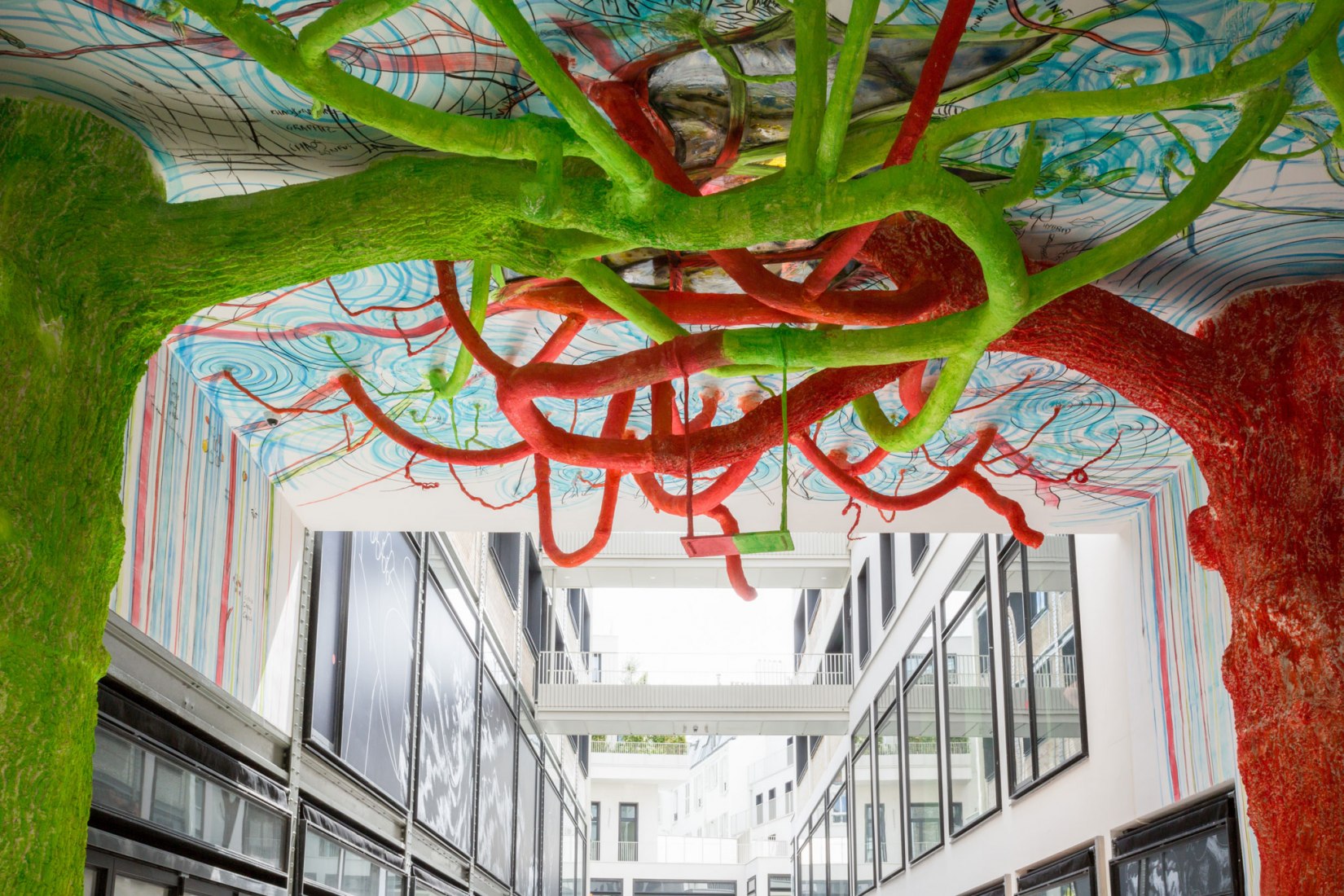 Beaupassage's art. Les Deux Chenes. Fabrice Hyber. Paris’s New Destination Dedicated to Art, Gastronomy and Wellness led by the Emerige Group and Founder Laurent Dumas. Photograph by Charlotte Donker