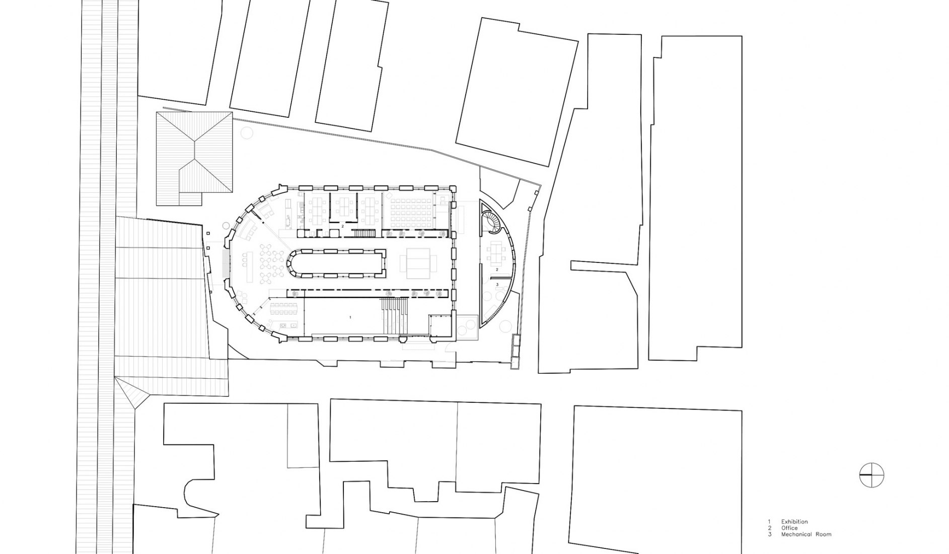 Second floor plan. U-Market by Behet Bondzio Lin Architekten.