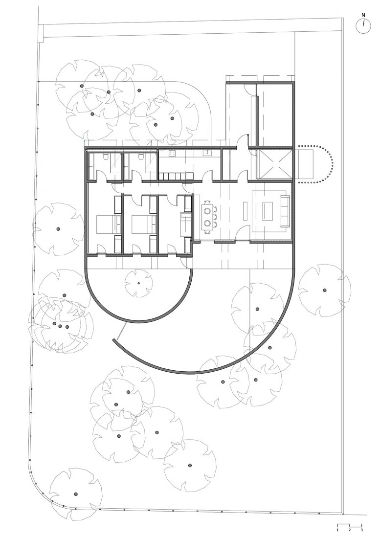 Ground floor plan. S2 House by Bellafilarquitectes.