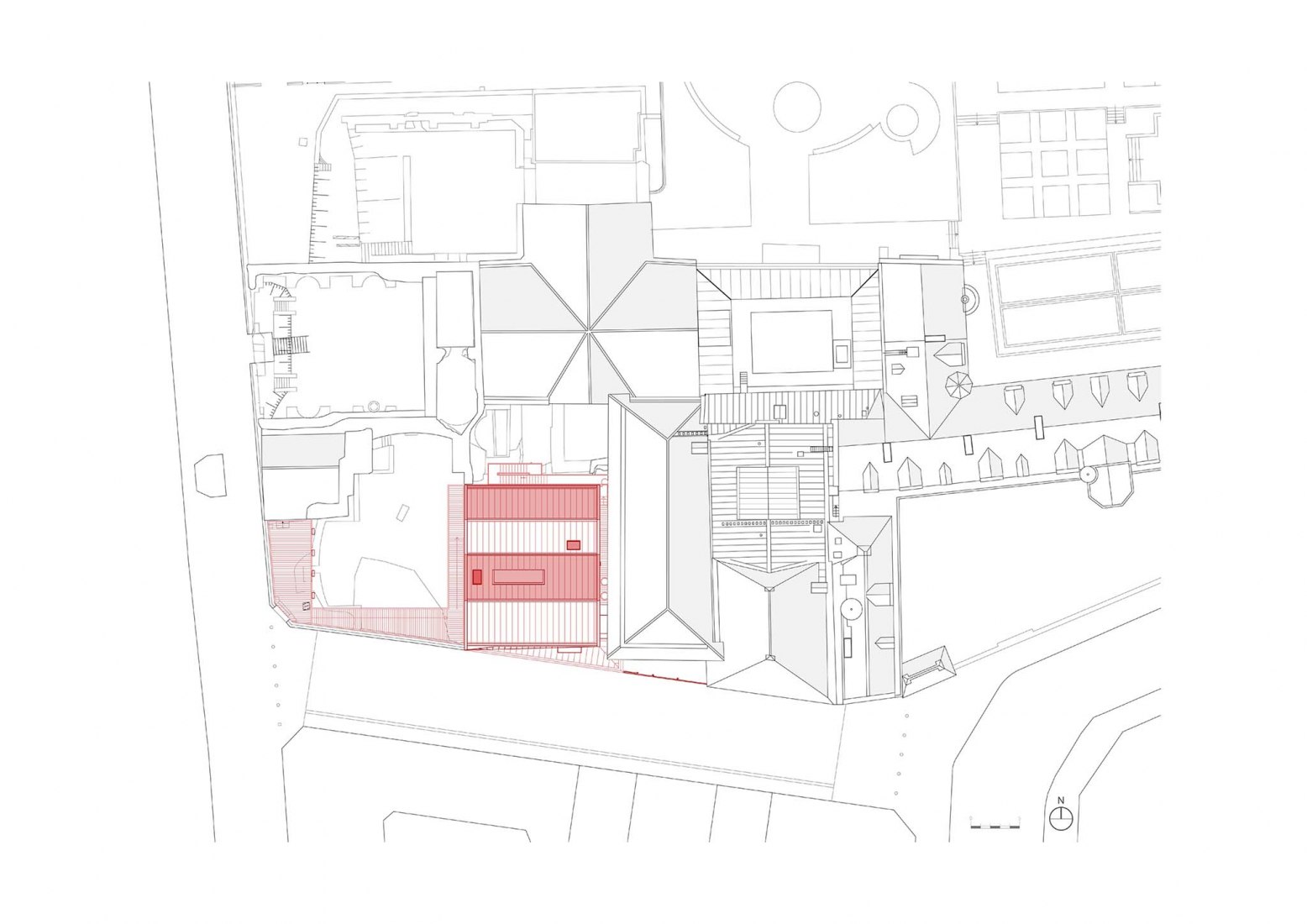 Site plan. Cluny Museum by Bernard Desmoulin architecte.