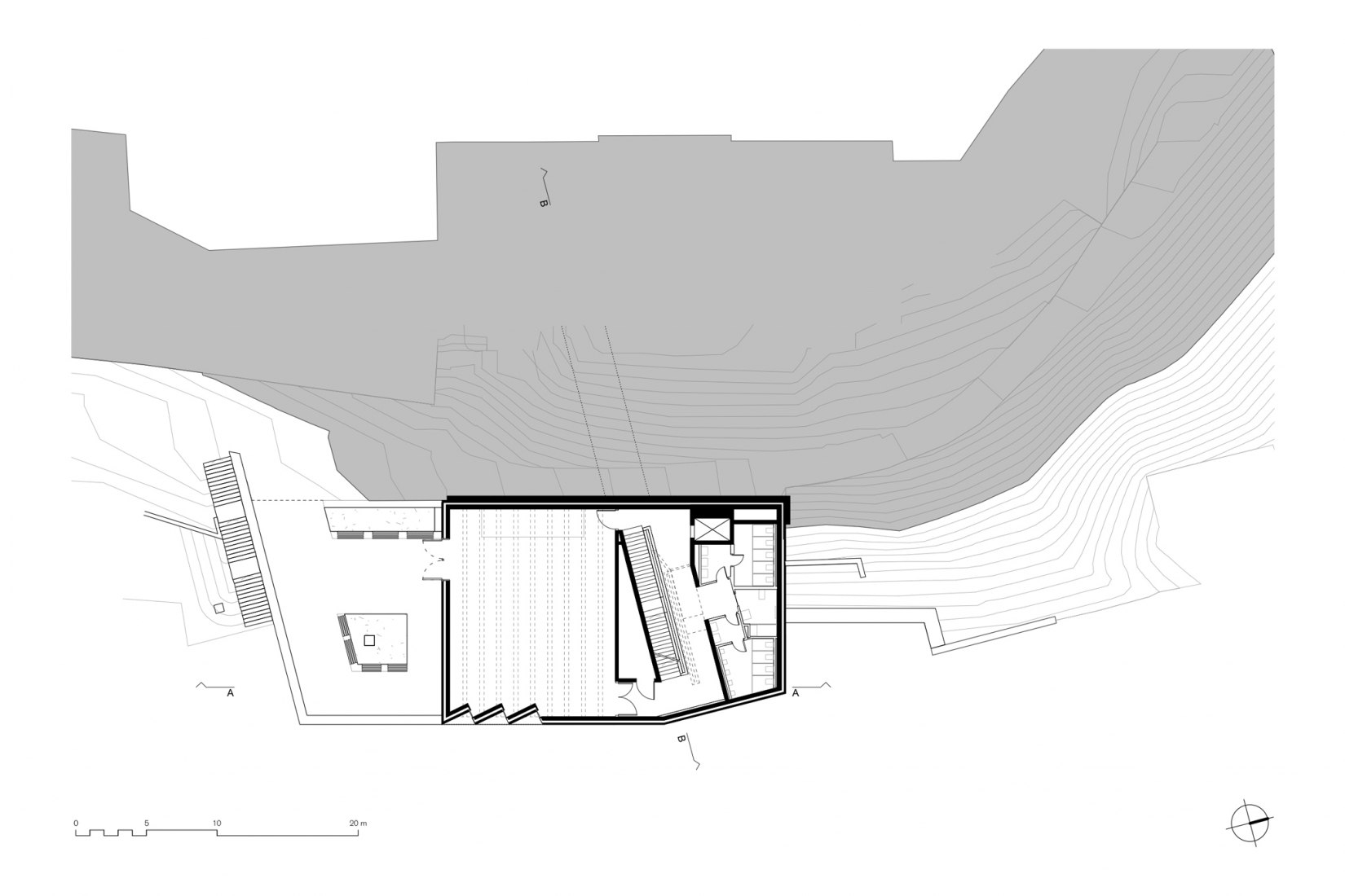 Basement 3 floor plan. Arnsberg Museum and Cultural Forum by bez+kock architekten