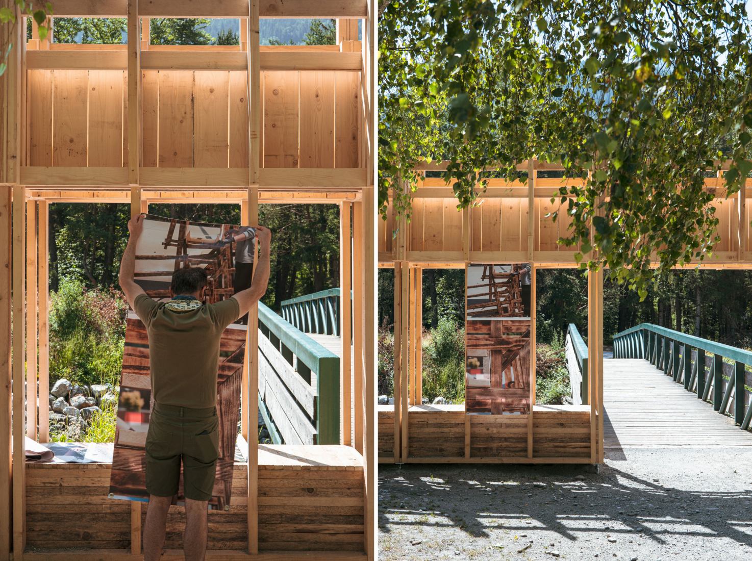 Faille Cachée, entrance to the Parc de Marais by Martin Gaufryau + Quentin Barthe + Tom Patenotte. Photograph by Clément Molinier.