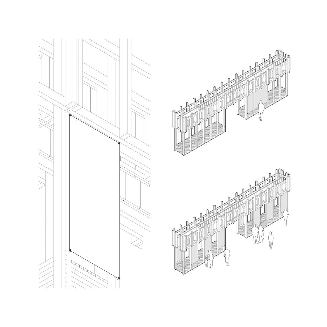 Scenarios. Faille Cachée, entrance to the Parc de Marais by Martin Gaufryau + Quentin Barthe + Tom Patenotte.