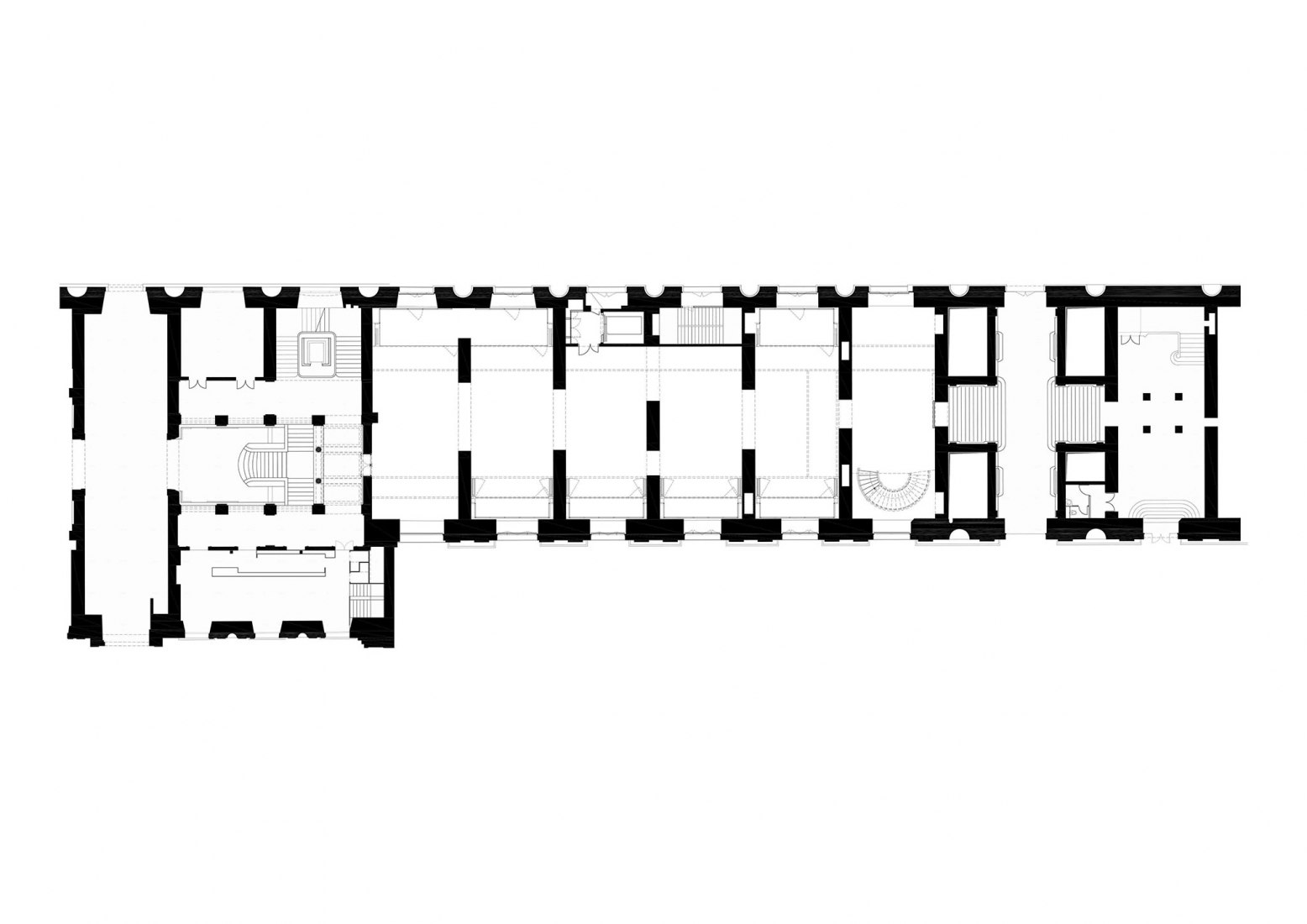Project plan. Renovation of the temporary exhibition spaces Rohan 1 & 2 of the Musée des Arts Decoratifs (MAD) by Bien Urbain atelier d’architecture.