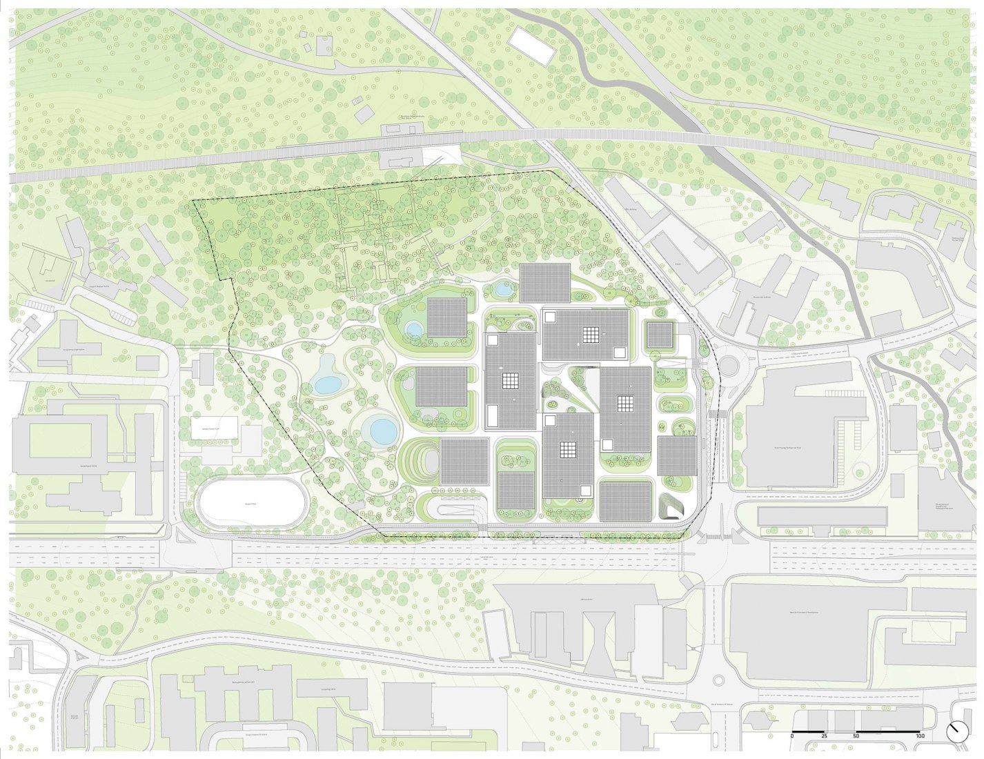 Site plan. ESET Campus by BIG: Image by Bjarke Ingels Group