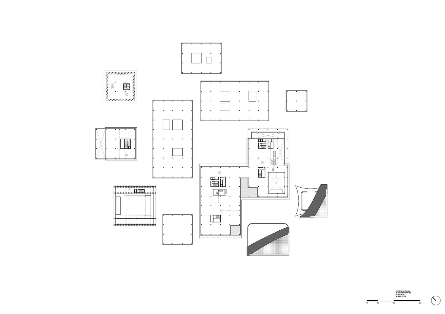 First floor plan. ESET Campus by BIG: Image by Bjarke Ingels Group