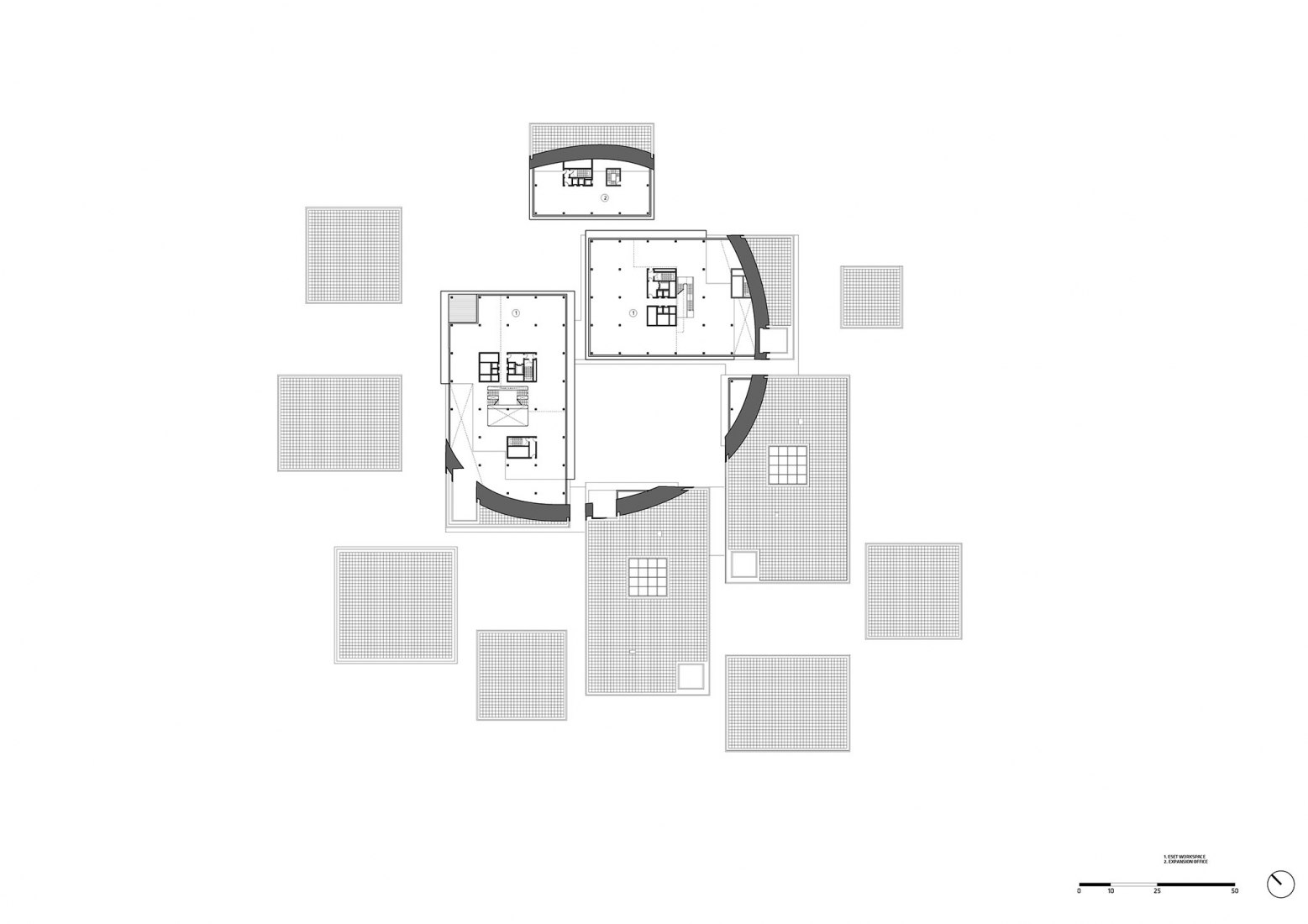 Fourth floor plan. ESET Campus by BIG: Image by Bjarke Ingels Group