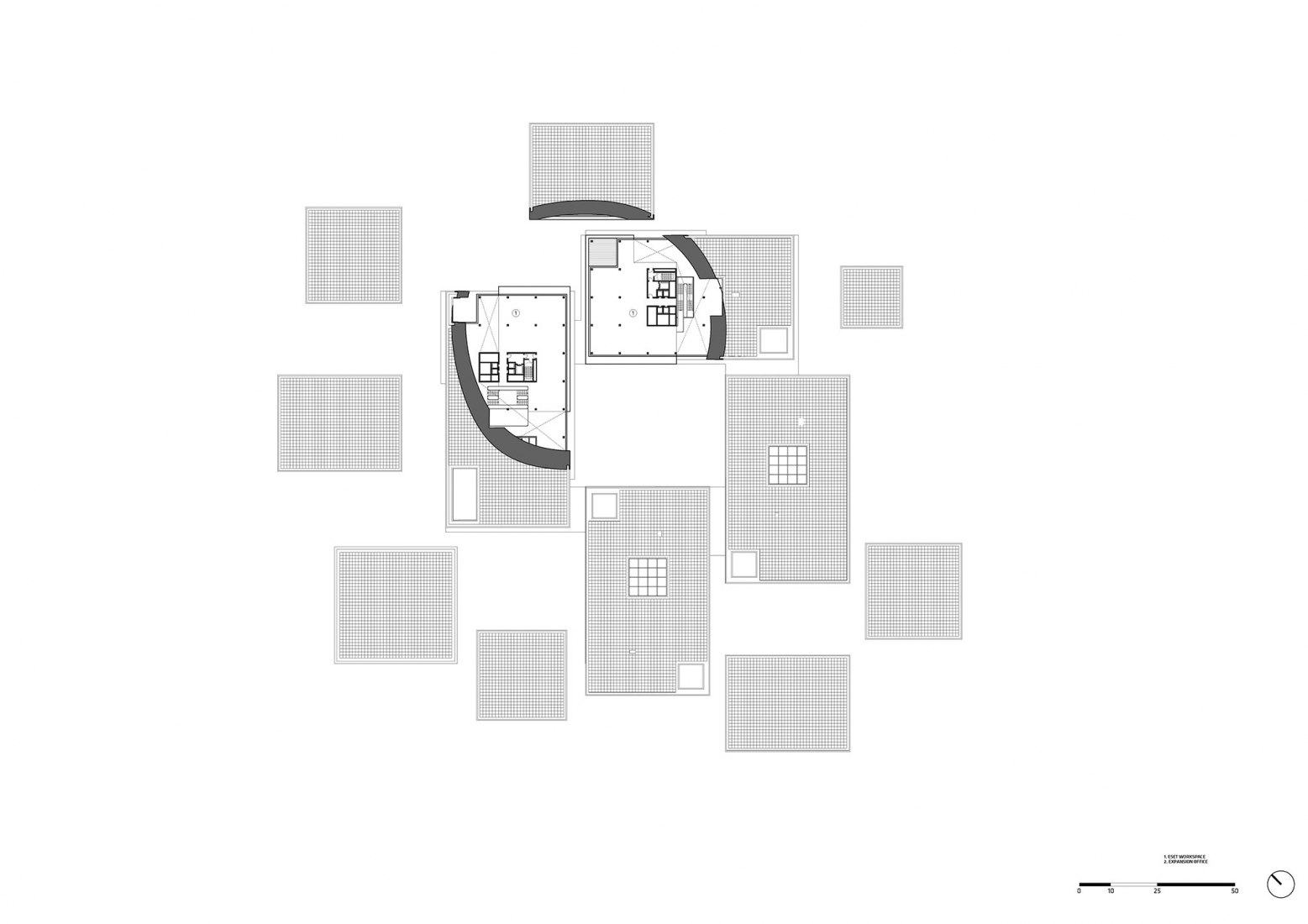 Sixth floor plan. ESET Campus by BIG: Image by Bjarke Ingels Group