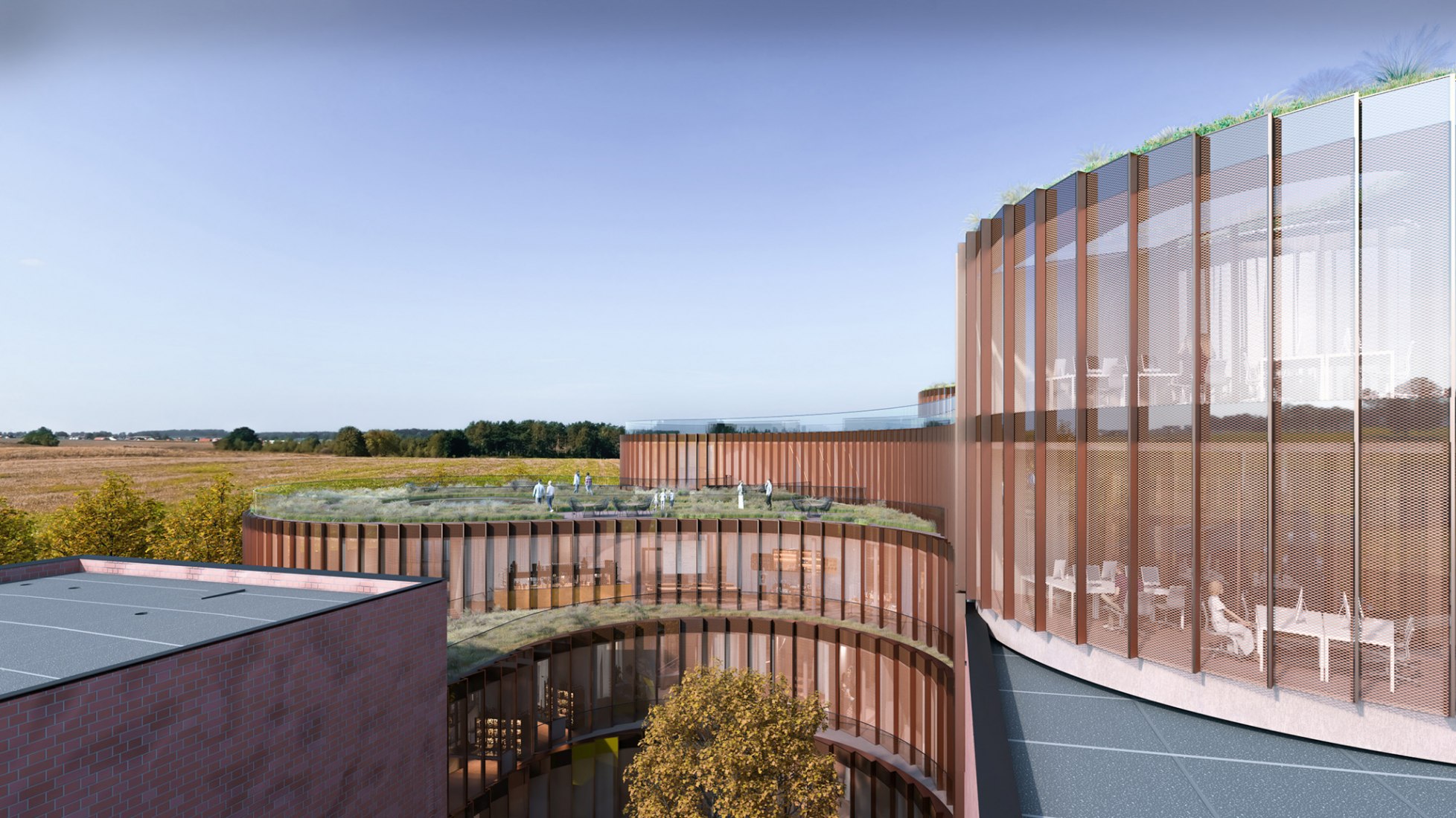 Rendering. New Center for Neurosciences and Psychiatry for Aarhus University by BIG. 