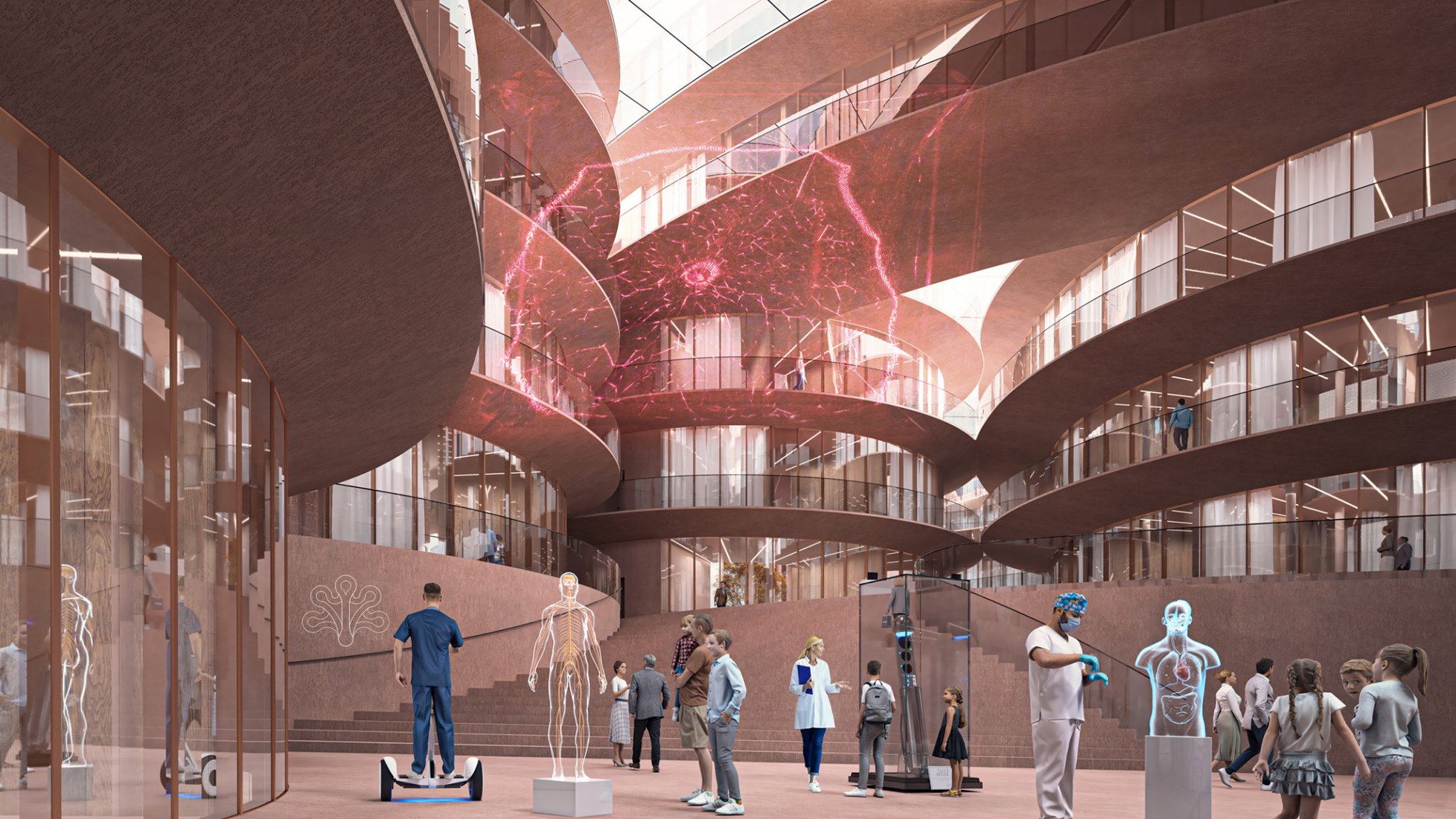 Rendering. New Center for Neurosciences and Psychiatry for Aarhus University by BIG. 
