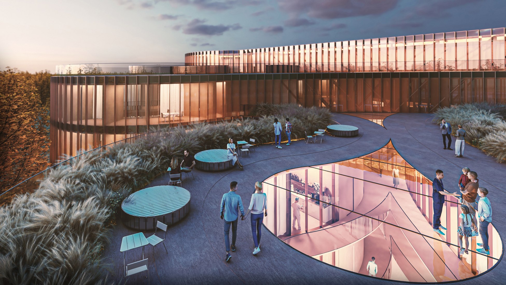 Rendering. New Center for Neurosciences and Psychiatry for Aarhus University by BIG. 