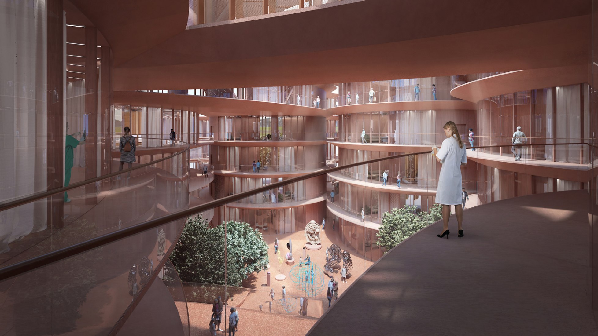 Rendering. New Center for Neurosciences and Psychiatry for Aarhus University by BIG. 