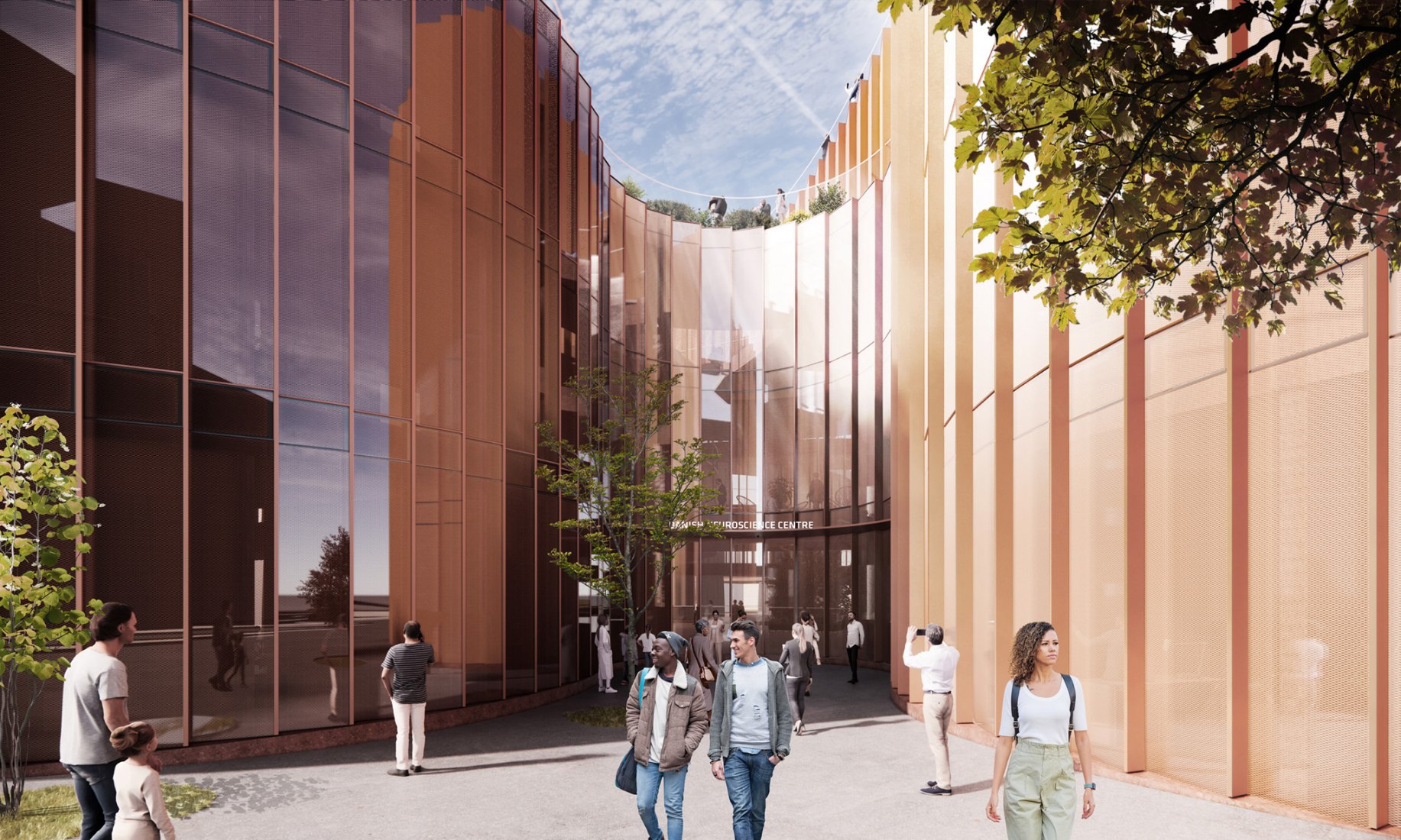 Rendering. New Center for Neurosciences and Psychiatry for Aarhus University by BIG. 