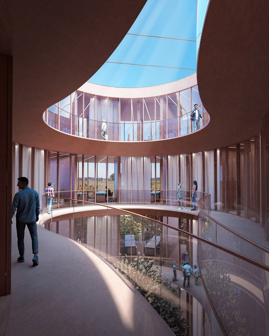 Rendering. New Center for Neurosciences and Psychiatry for Aarhus University by BIG. 