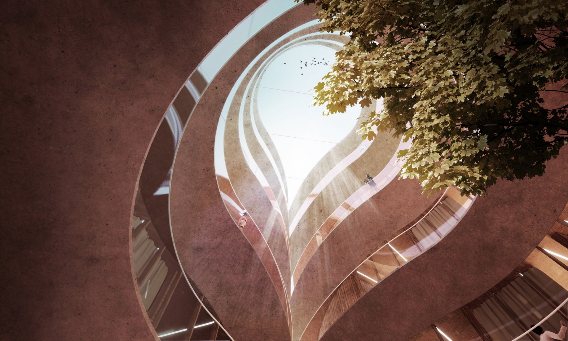 Rendering. New Center for Neurosciences and Psychiatry for Aarhus University by BIG. 