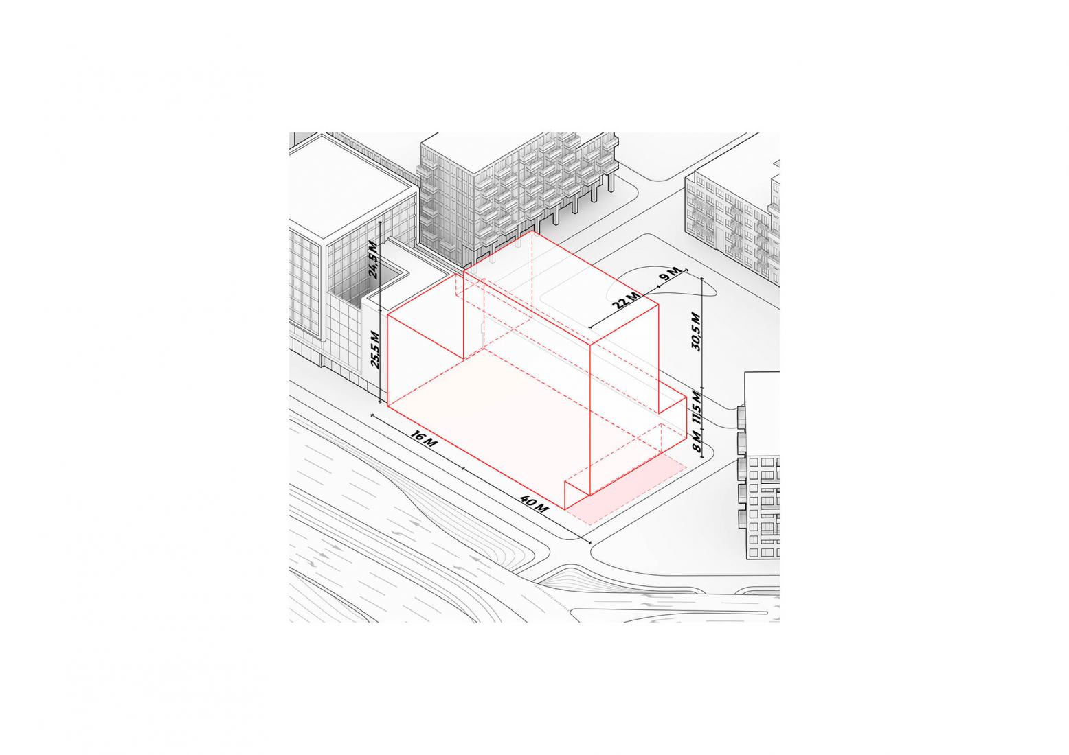 Schematic axonometric plan. Suitsupply HQ by BIG.