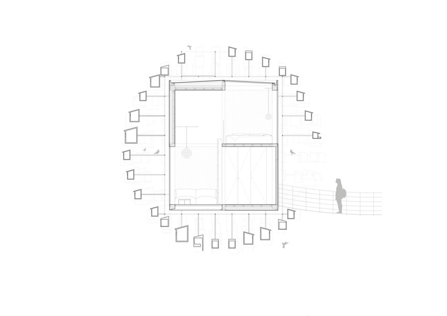 Section. Biosphere by BIG. Photograph by Mats Engfors.