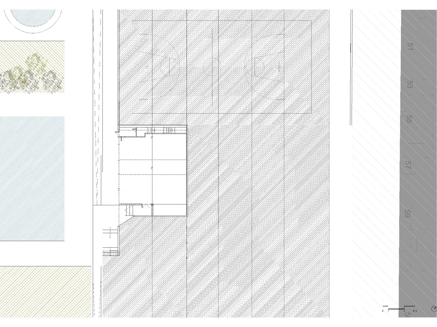 Semi-ground floor. Sports Pavilion by Blasco Esparza Arquitectos