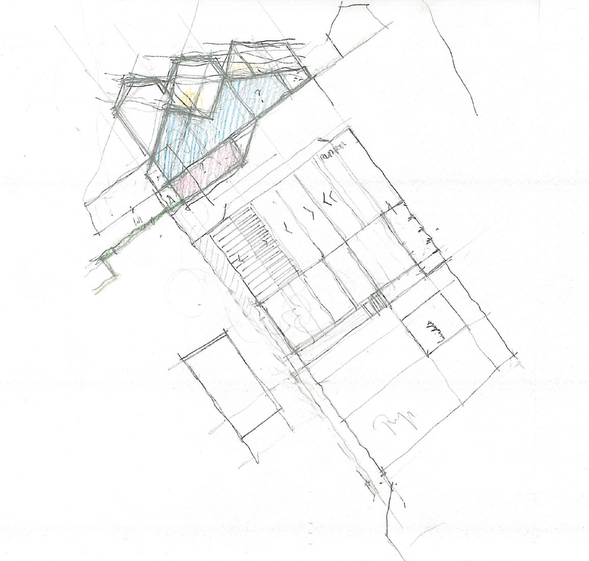 Sketch. Sports Pavilion by Blasco Esparza Arquitectos
