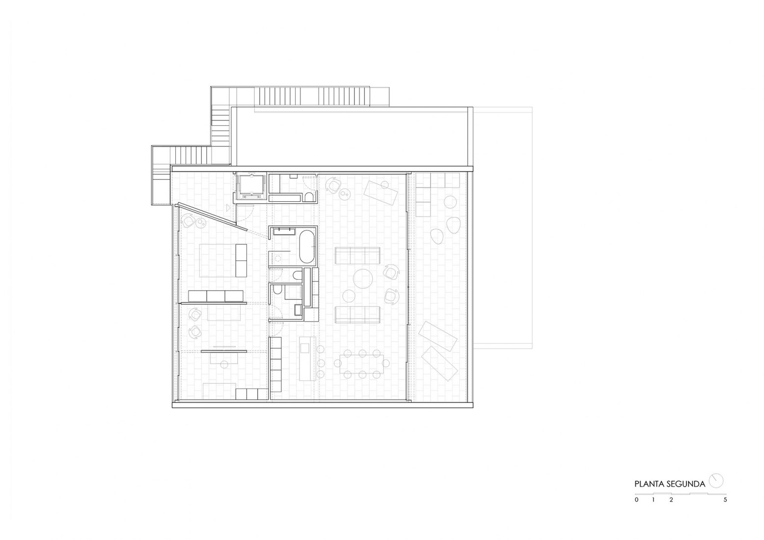 Second floor plan. GT3 House by Bojaus.