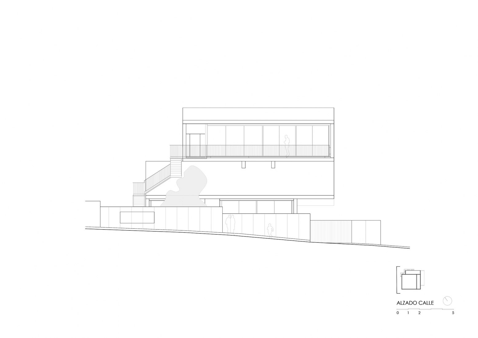 Street elevation. GT3 House by Bojaus.
