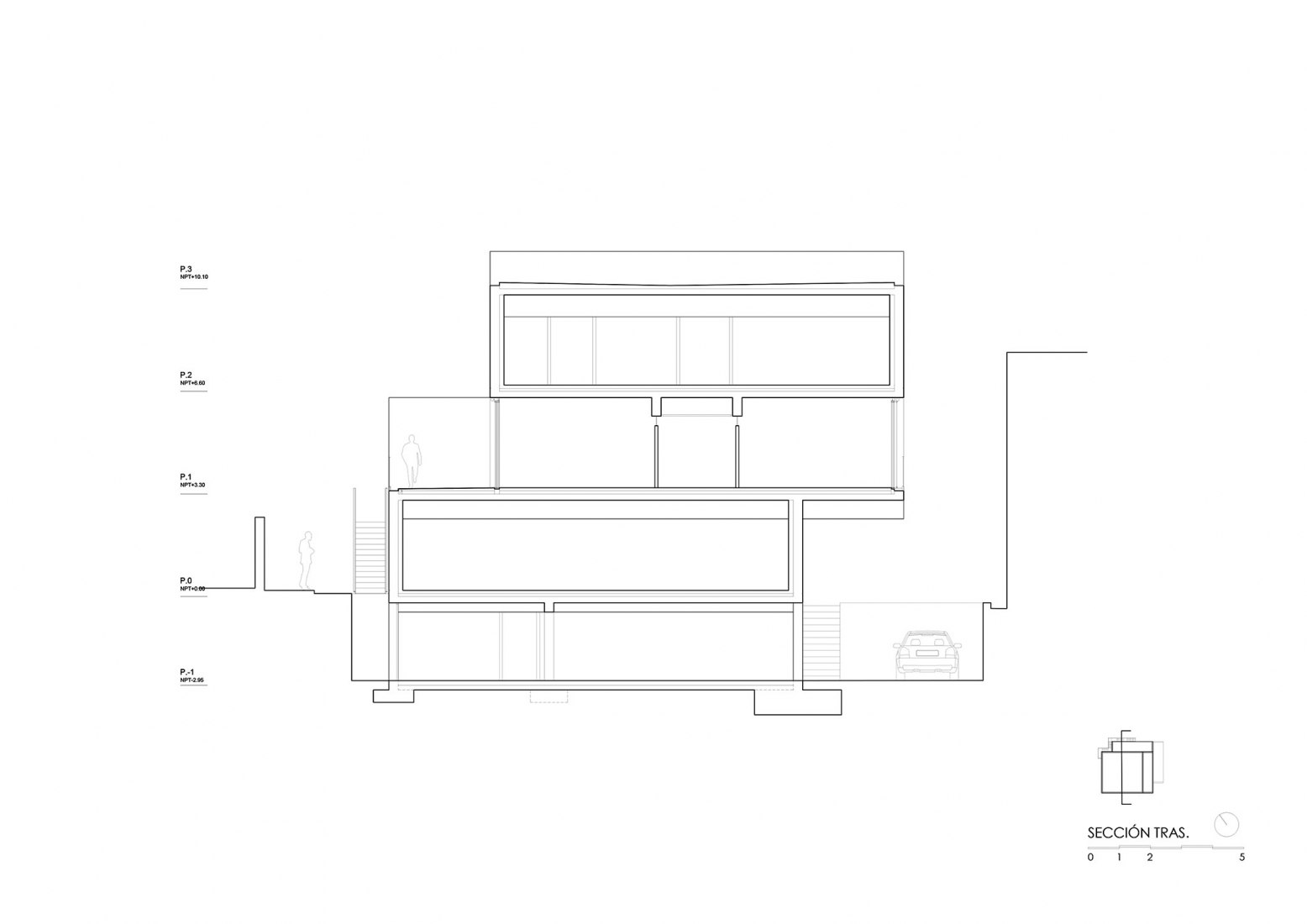 Cross section. GT3 House by Bojaus.