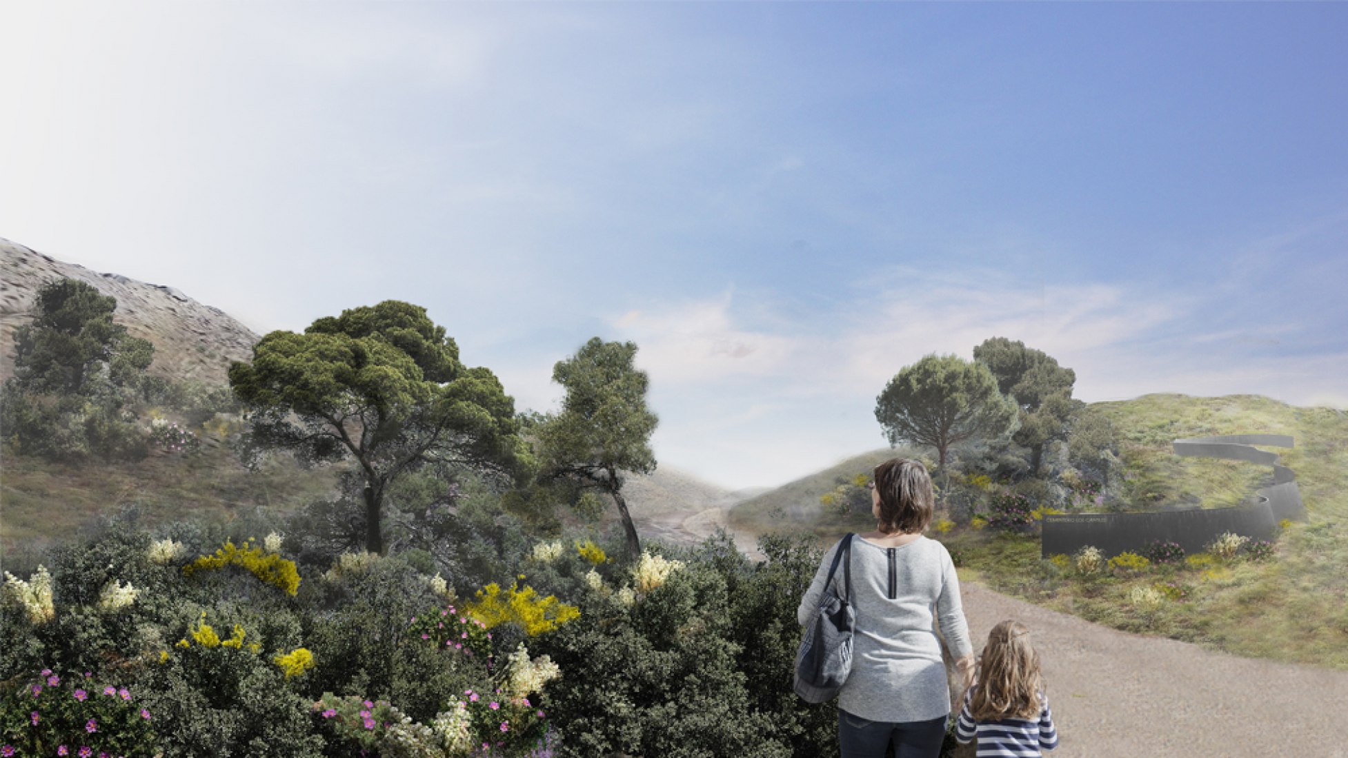 Lot 3 - A flor de Yeso. Winners of the idea competition for the Metropolitan Forest of Madrid. Image courtesy of Madrid City Council