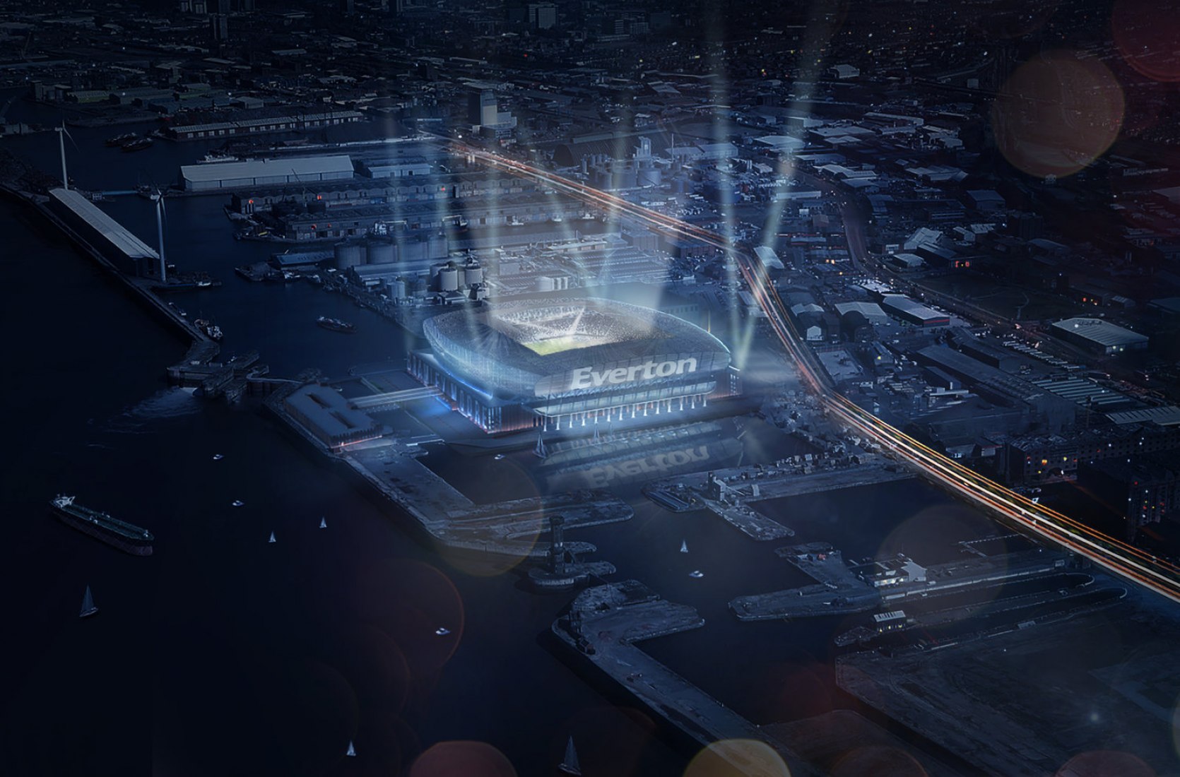 Visualización. Everton FC: Estadio del Muelle Bramley-Moore por MEIS architects