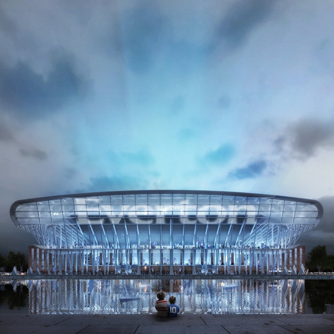 Visualización. Everton FC: Estadio del Muelle Bramley-Moore por MEIS architects
