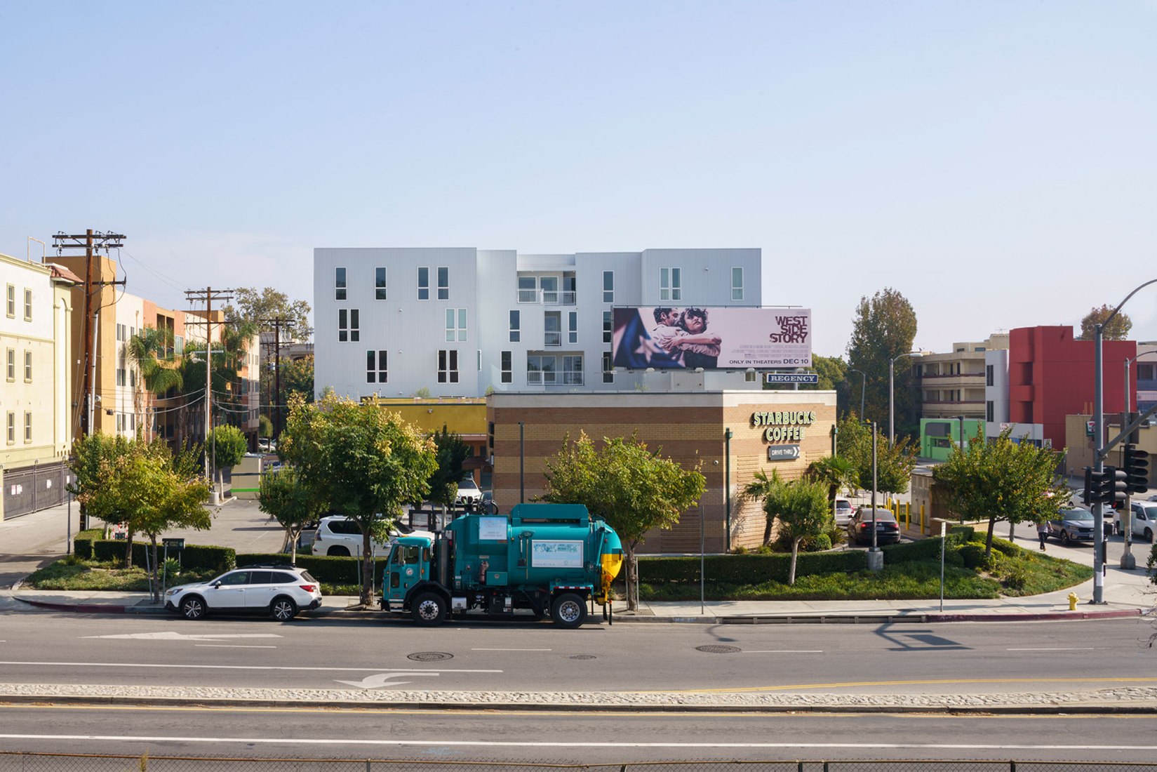 60 Unit Mixed-use Inclusionary Housing by Brooks + Scarpa. Photograph by Tara Wujcik