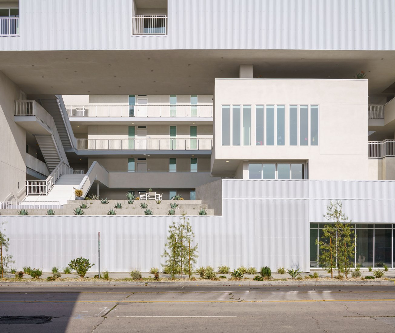 60 Unit Mixed-use Inclusionary Housing by Brooks + Scarpa. Photograph by Tara Wujcik