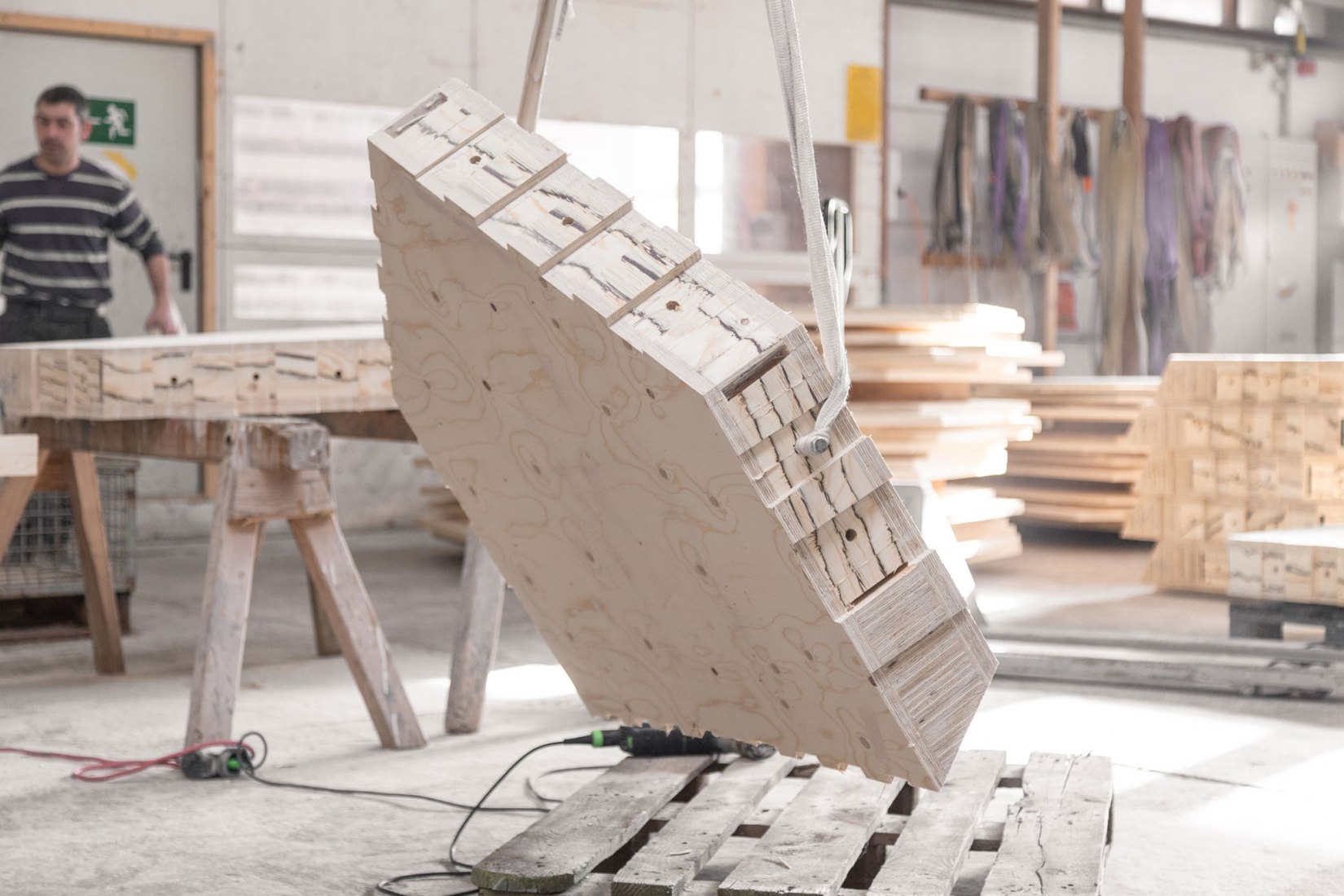 Development Process. BUGA Wood Pavilion 2019 by ICD/ITKE, University of Stuttgart. Images by ICD/ITKE, University of Stuttgart.