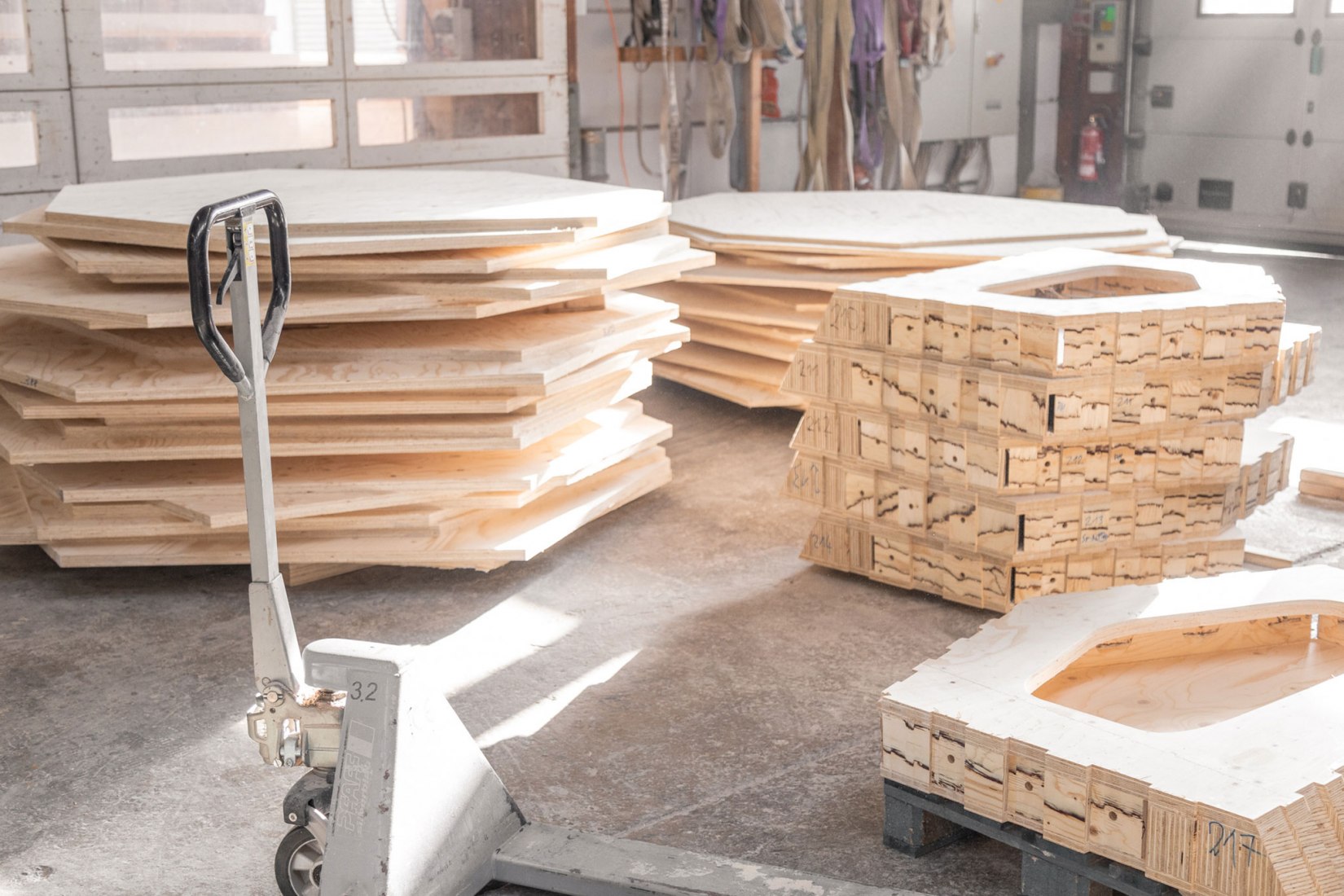 Development Process. BUGA Wood Pavilion 2019 by ICD/ITKE, University of Stuttgart. Images by ICD/ITKE, University of Stuttgart.