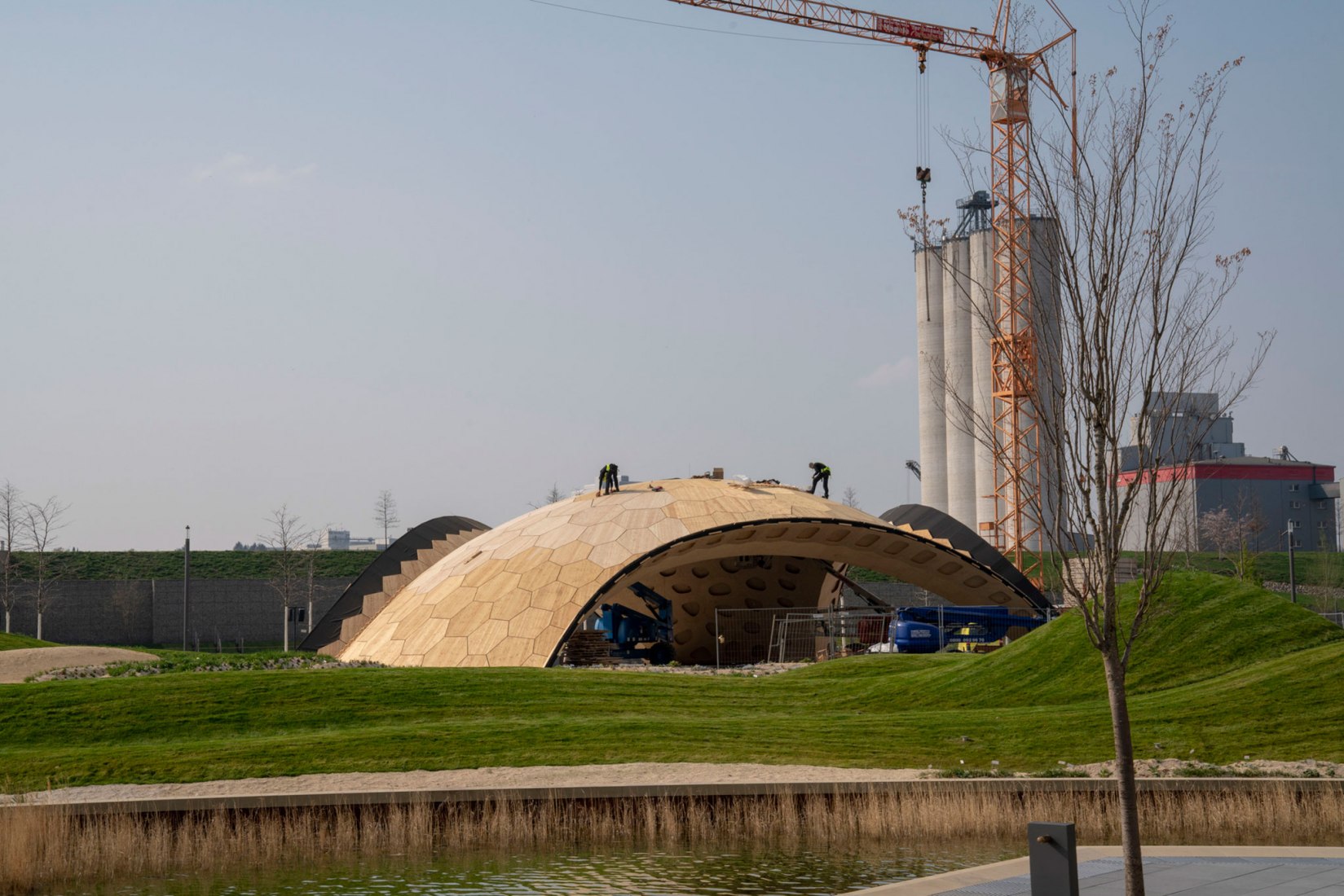 BUGA Wood Pavilion 2019 by ICD/ITKE, University of Stuttgart. Photograph by BUGA Heilbronn GmbH 2019.