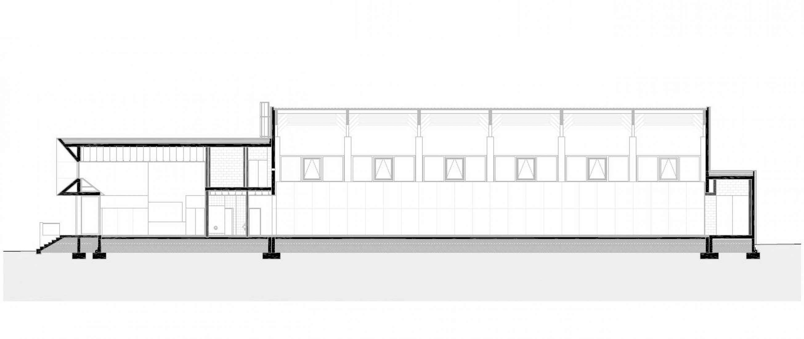 Section. Pavilhão do Atlântico by Valdemar Coutinho Arquitectos.