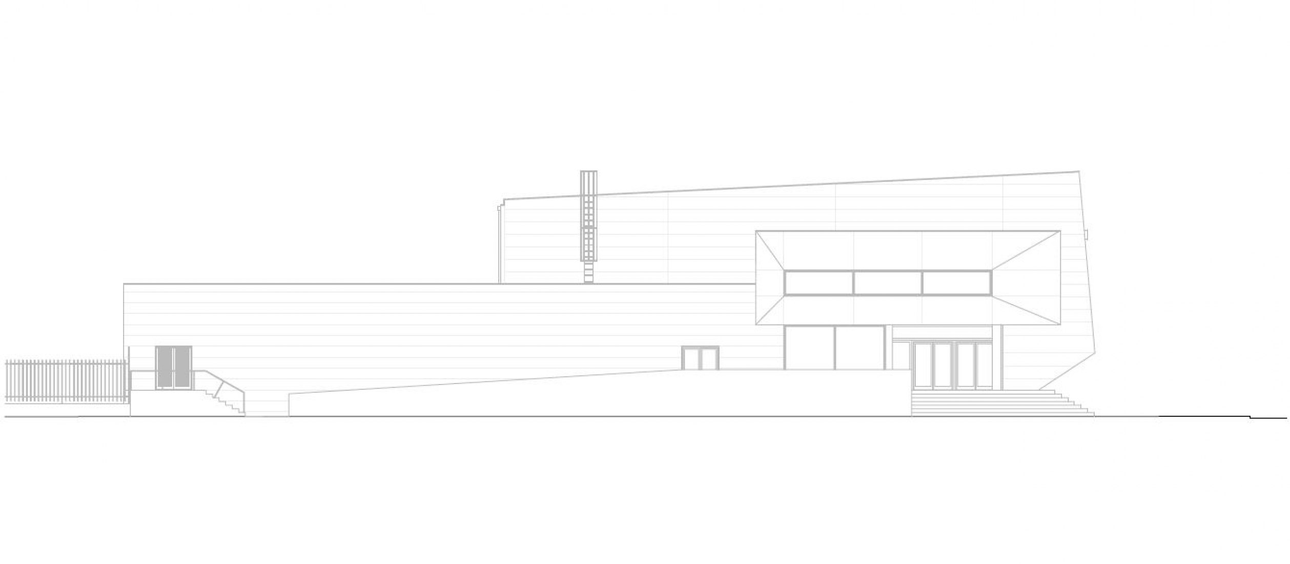 West elevation. Pavilhão do Atlântico by Valdemar Coutinho Arquitectos.