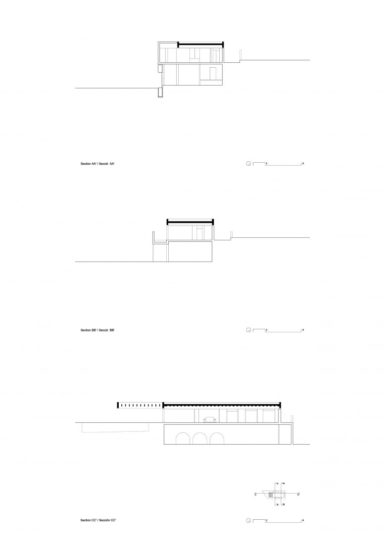 Sections. Casa MS by bxd arquitectura.