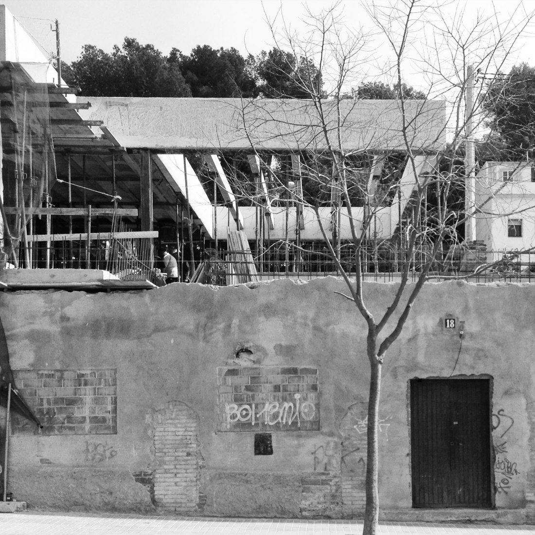 Construction. Casa MS by bxd arquitectura. Photograph by Aleix Bagué
