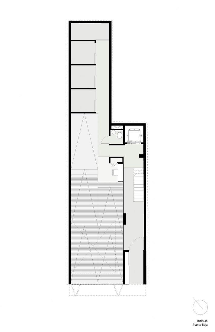 Ground floor plan. Turin Building by C2D.