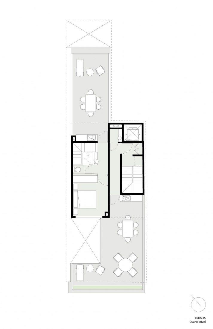 Fourth floor. Turin Building by C2D.