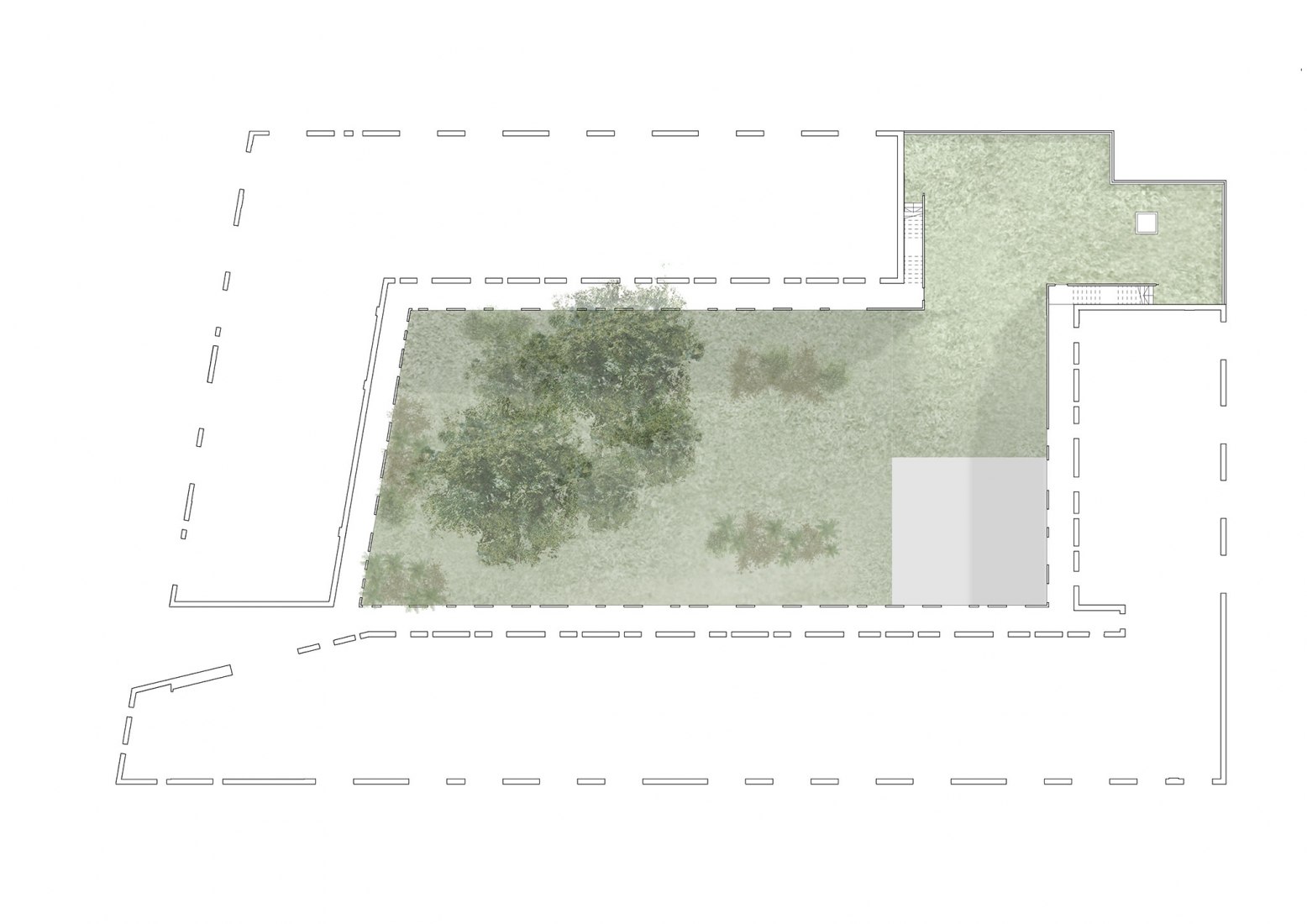 Plano de patio. Edificio COPA por Ça Arquitectura