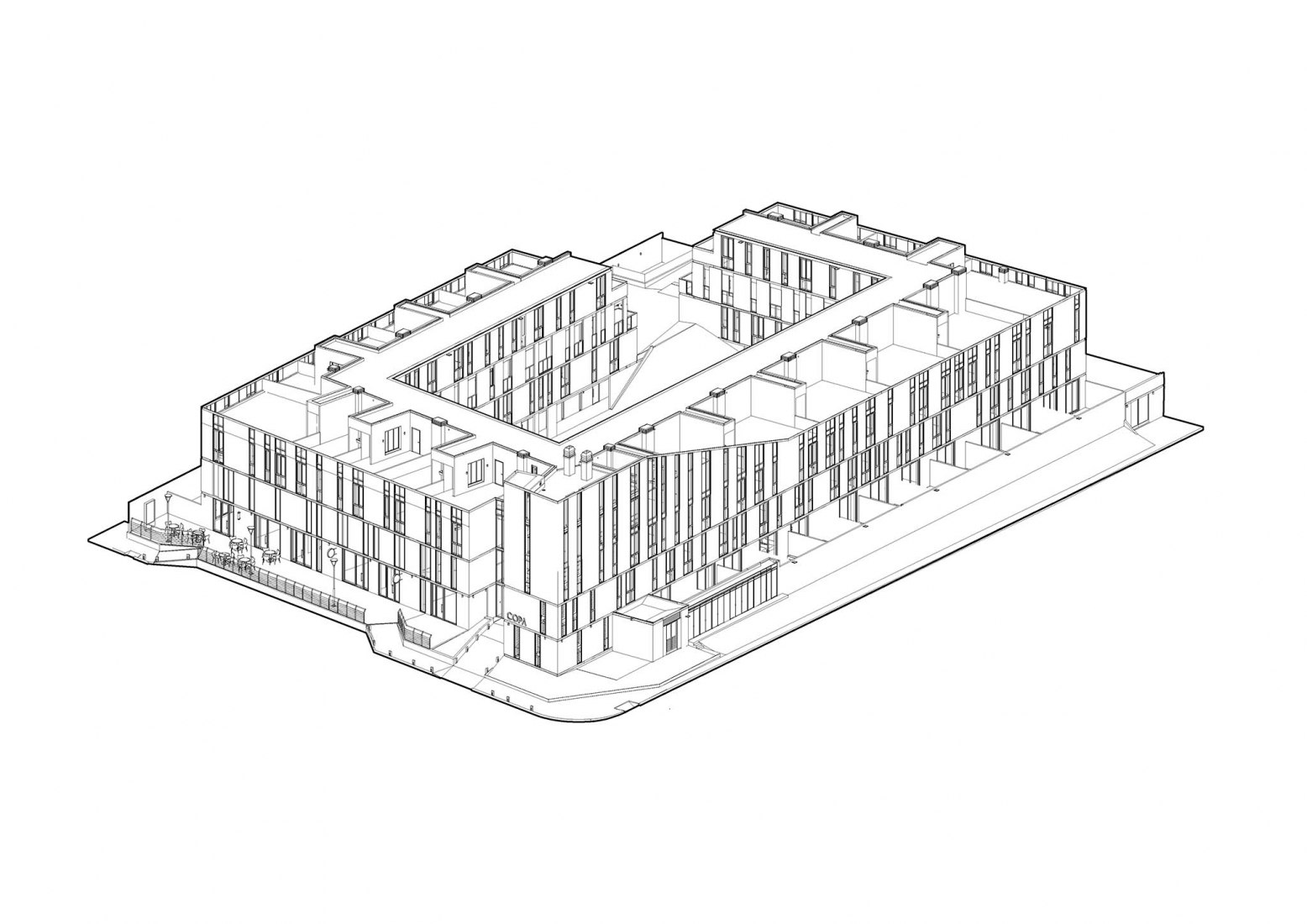 Diagrama del edificio. Edificio COPA por Ça Arquitectura