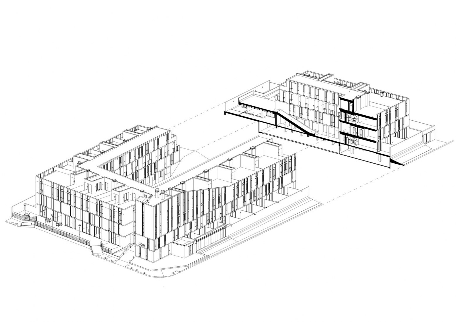 Diagrama del edificio. Edificio COPA por Ça Arquitectura
