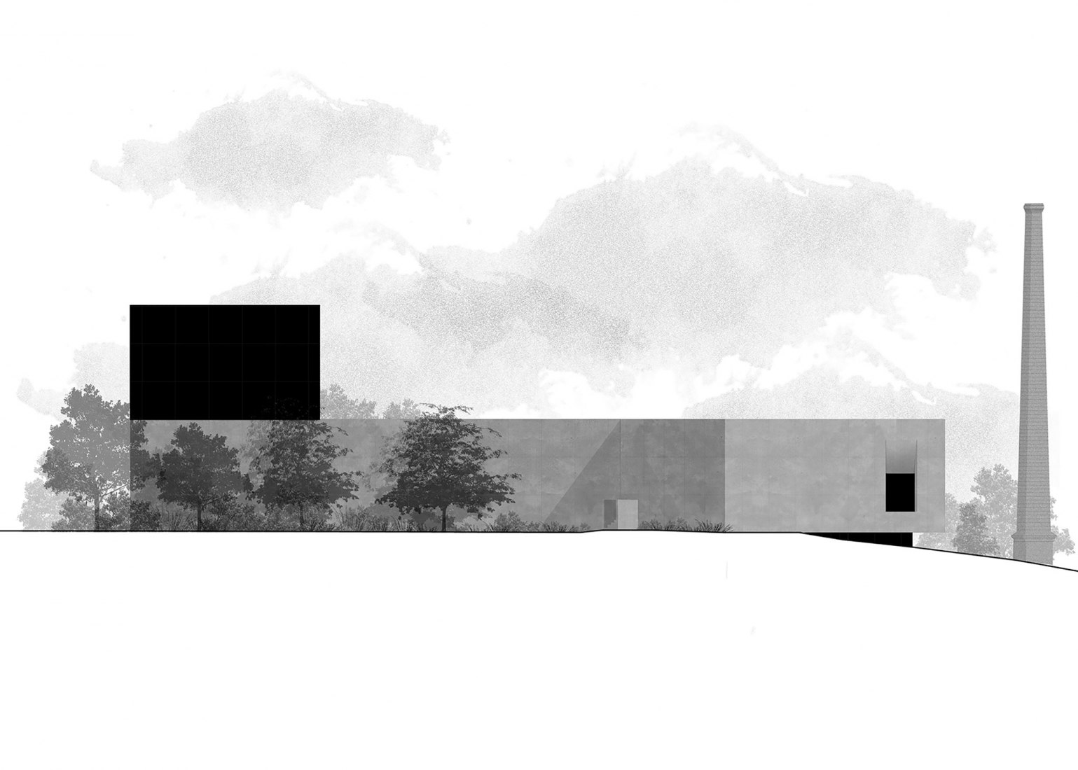 Alzado. CAA – Centro de las Artes de Agueda por AND-RÉ.