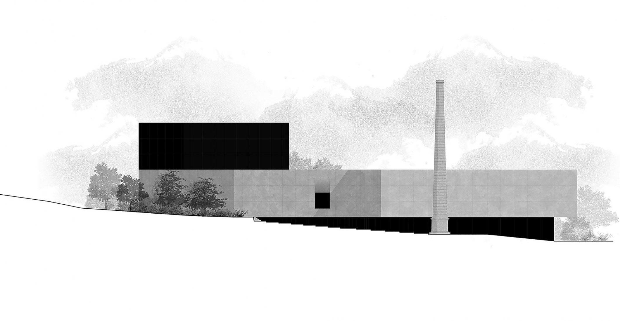Alzado. CAA – Centro de las Artes de Agueda por AND-RÉ.