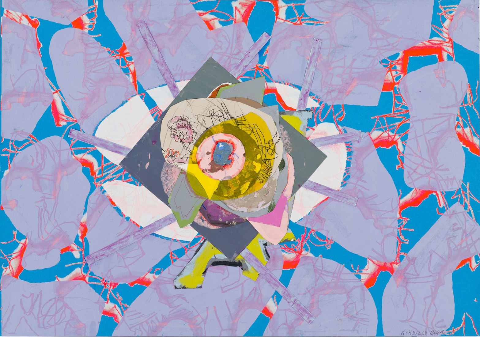 Mme drwawing girando, by Luis Gordillo, 2020. Image courtesy of Bombon Projects, NoguerasBlanchard and Galería Joan Prat
