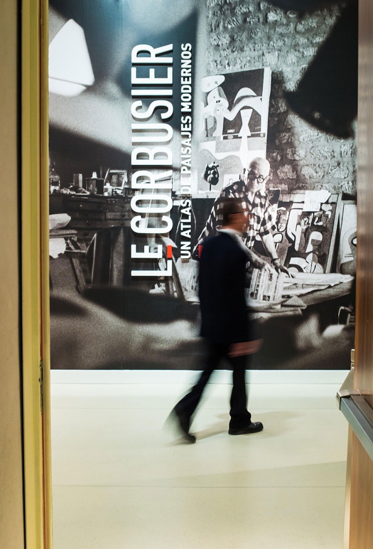 Exhibition view from "Le Corbusier: An Atlas of Modern Landscapes". June 11– Oct 22, 2014. © 2014. CaixaForum , Madrid. Photo © Richard Pare.