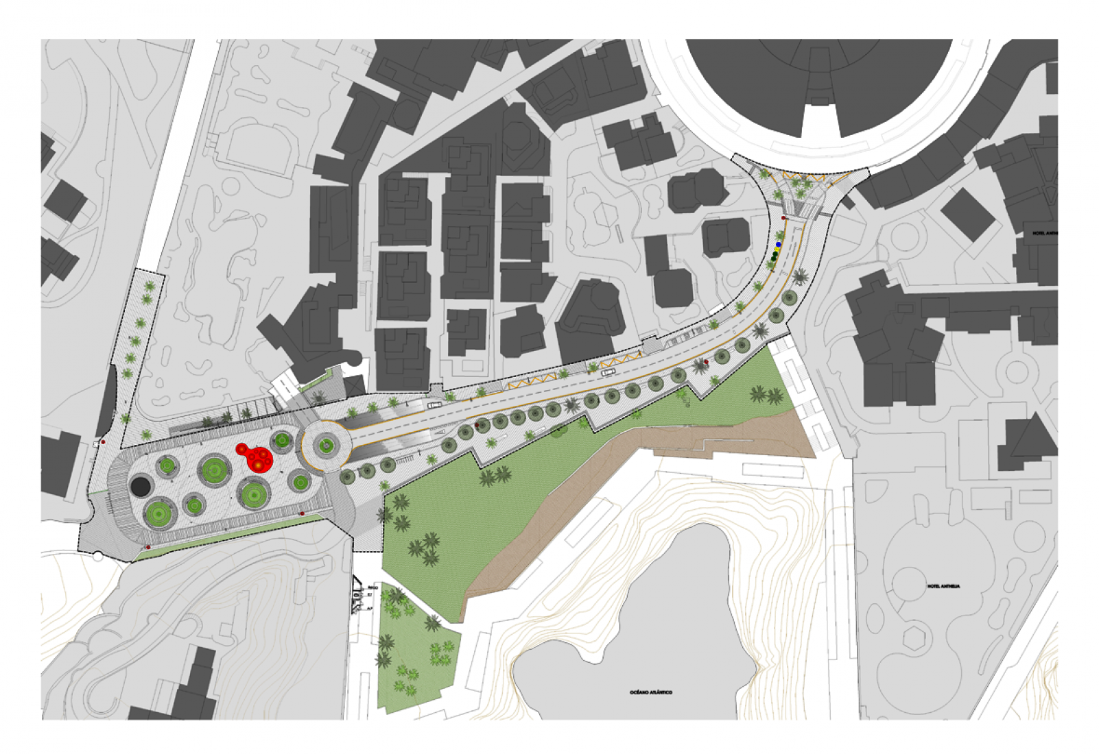 Plano de localización. Transformación de un paseo marítimo en Tenerife por Jiménez y Bazán Arquitectos S.L.P.