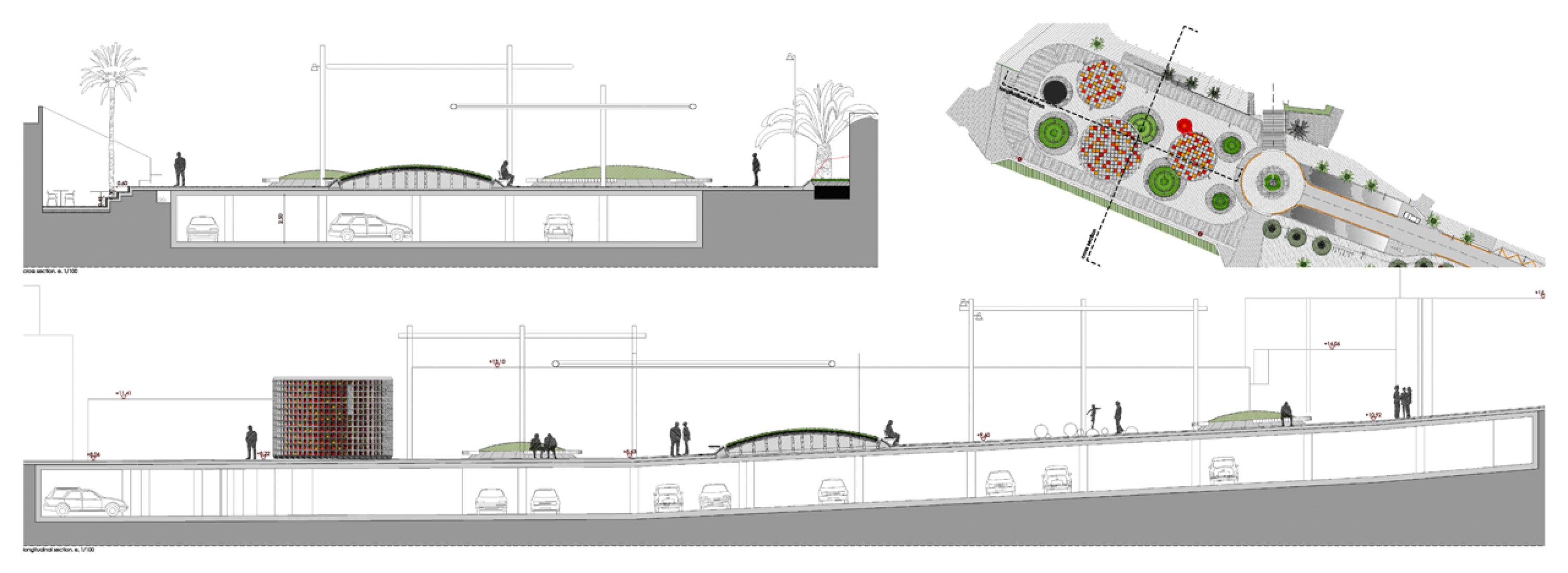 Secciones. Transformación de un paseo marítimo en Tenerife por Jiménez y Bazán Arquitectos S.L.P.