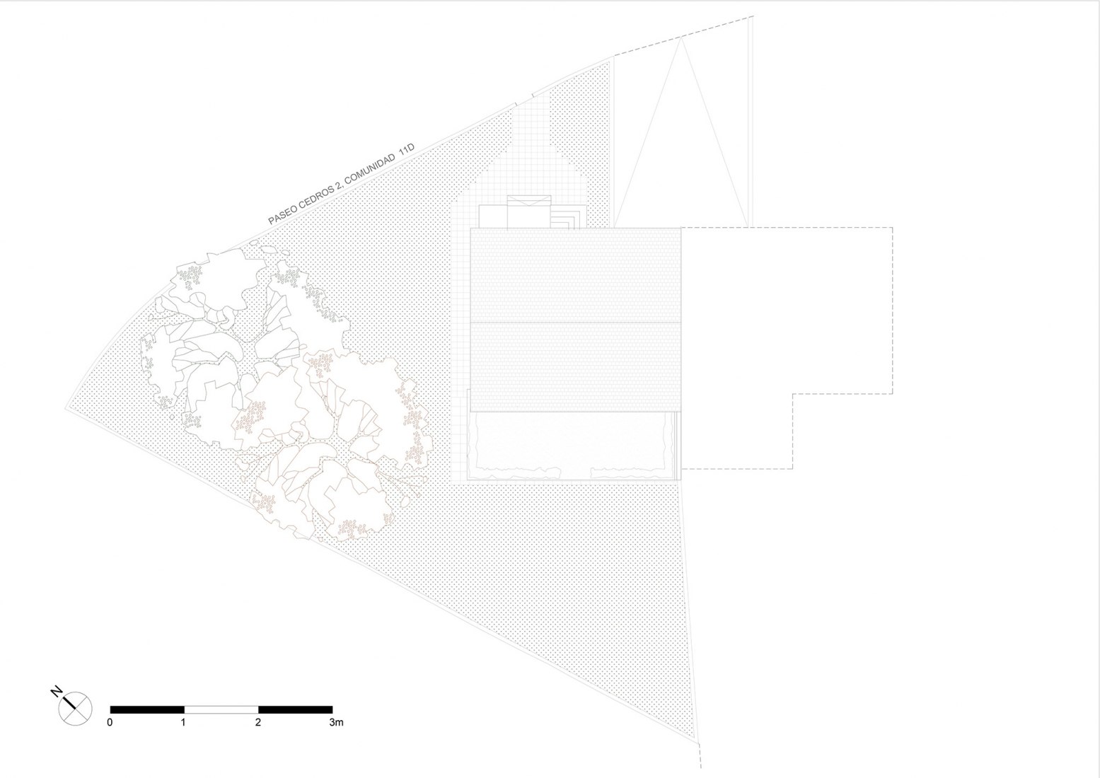 Site plan. Silberberg house by Canales Lombardero.